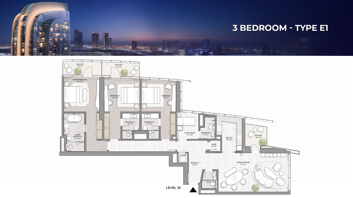 4 BR - Type A